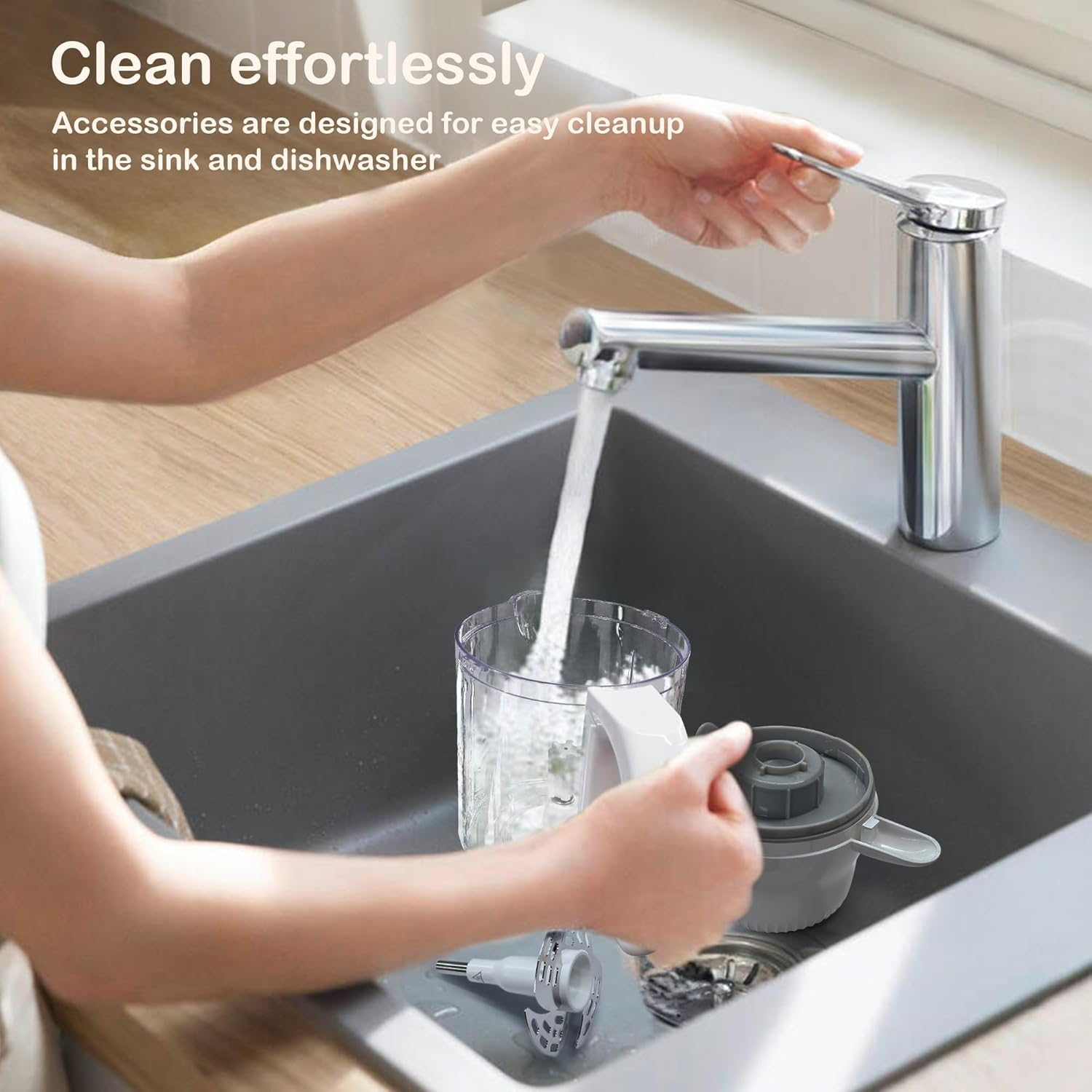 Baby Food Maker, Baby Food Processor with Automatic Cooking & Grinding, Food Steamer Puree Blender with Self-Cleaning Function, BPA Free (White) image number 4