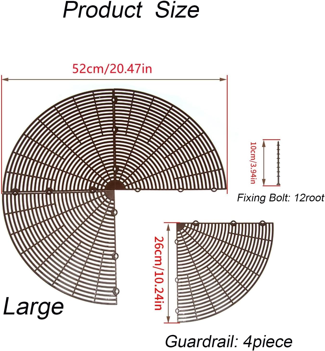 JIAYUYUARPY 2Pack Plant Pot Grid, Flower Pot Protectors, Cuttable Floor Cover Protectors with Deep Stakes, Dogs, Cats Digging Stopper, Plant Grid Pot Cover(Brown) image number 4