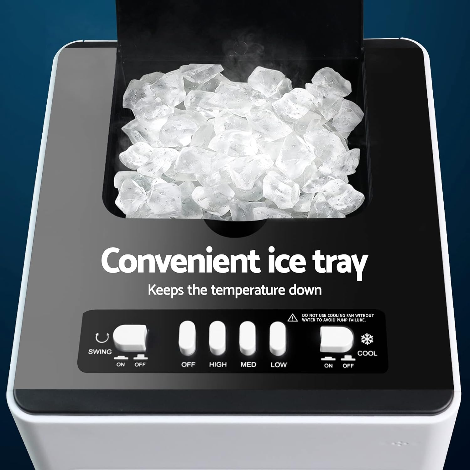 Devanti Evaporative Air Cooler, 4 in 1 Portable Air Conditioner, 6L Water Tank, 3 Speed, Auto Swing, W/2 Ice Box, Air Purifier for Bedroom Home Office image number 5