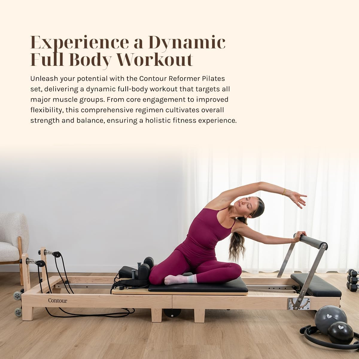 Lifespan Fitness Contour 2 Folding Wooden Pilates image number 3