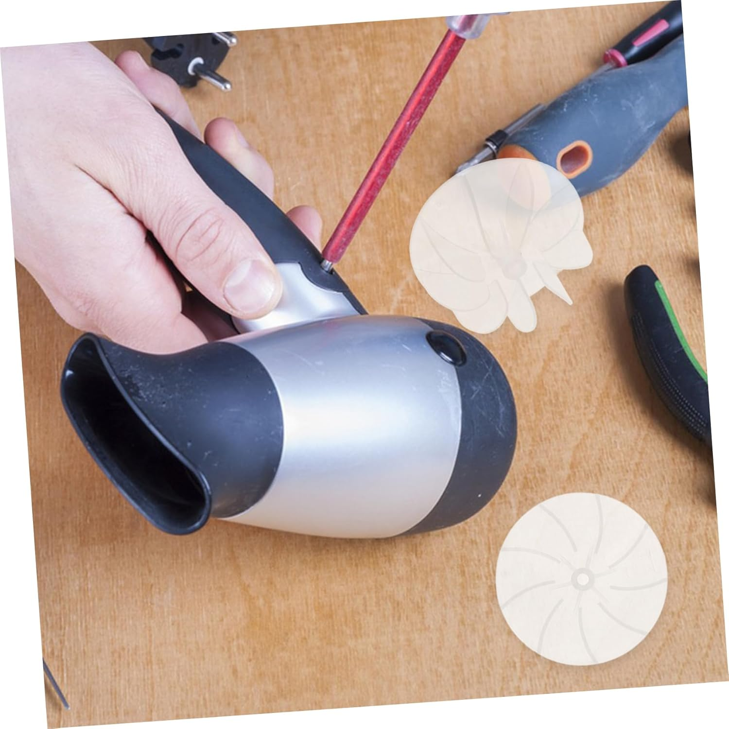 Healeved 5Pcs Heavy Duty Hair Dryer Fan Blades Replacement Plastic Parts for Hair Dryer Repair Suitable for Salon and Home Use