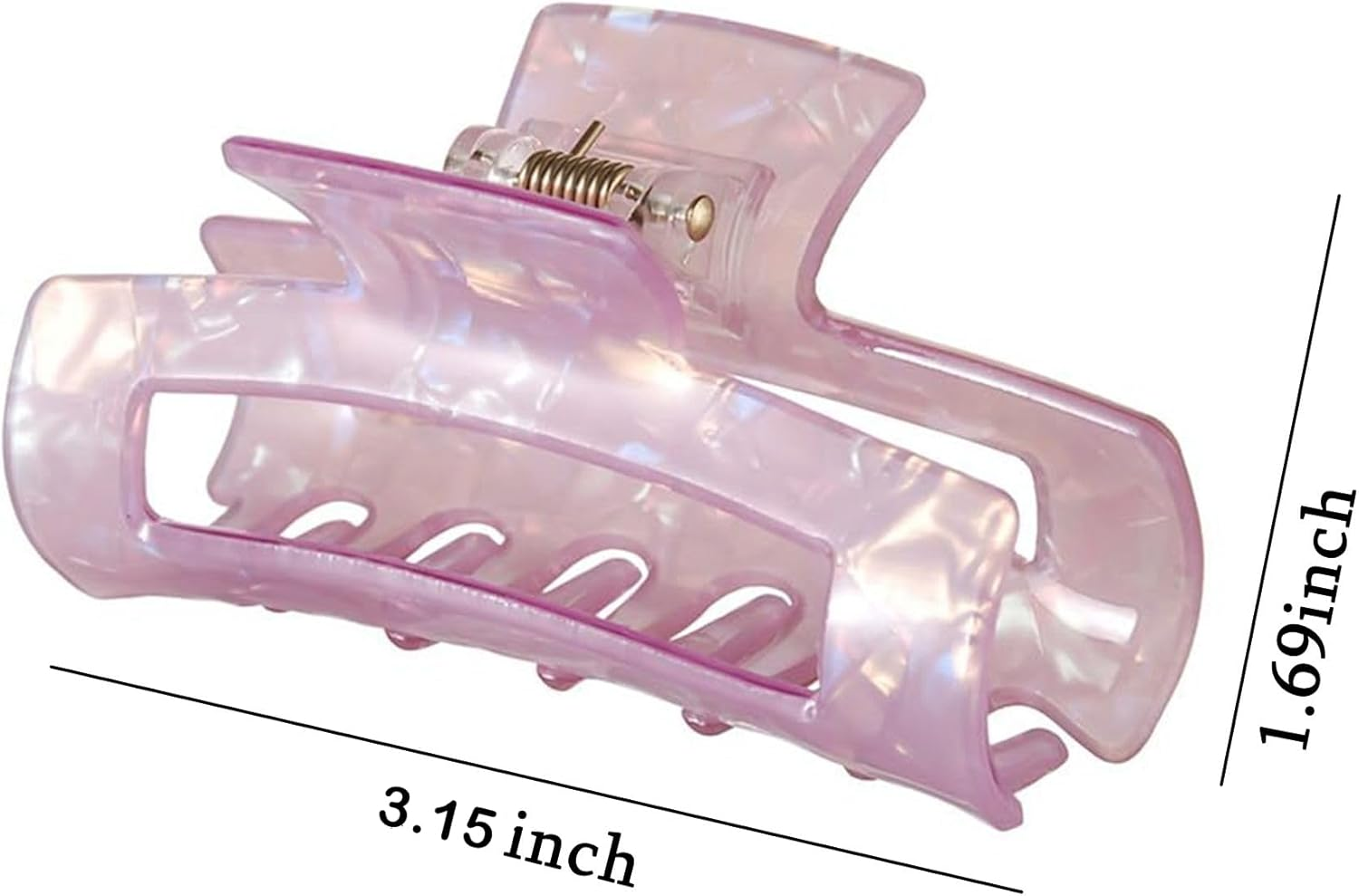 Multi -Colored Hair Claw Clips, Acetate Hair Banana Barrettes, French Butterfly Jaw Clipsprint Stylish Hair Accessories for Girls and Women image number 3