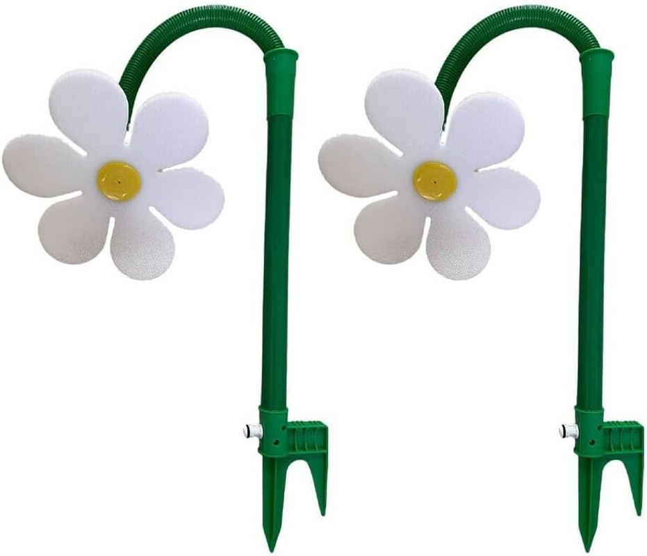 [2 Pack] BOOC 720&deg; Rotating Crazy Daisy Sprinkler, 2 Pack - Fun and Easy Garden Lawn Sprinkler for Kids and Adults