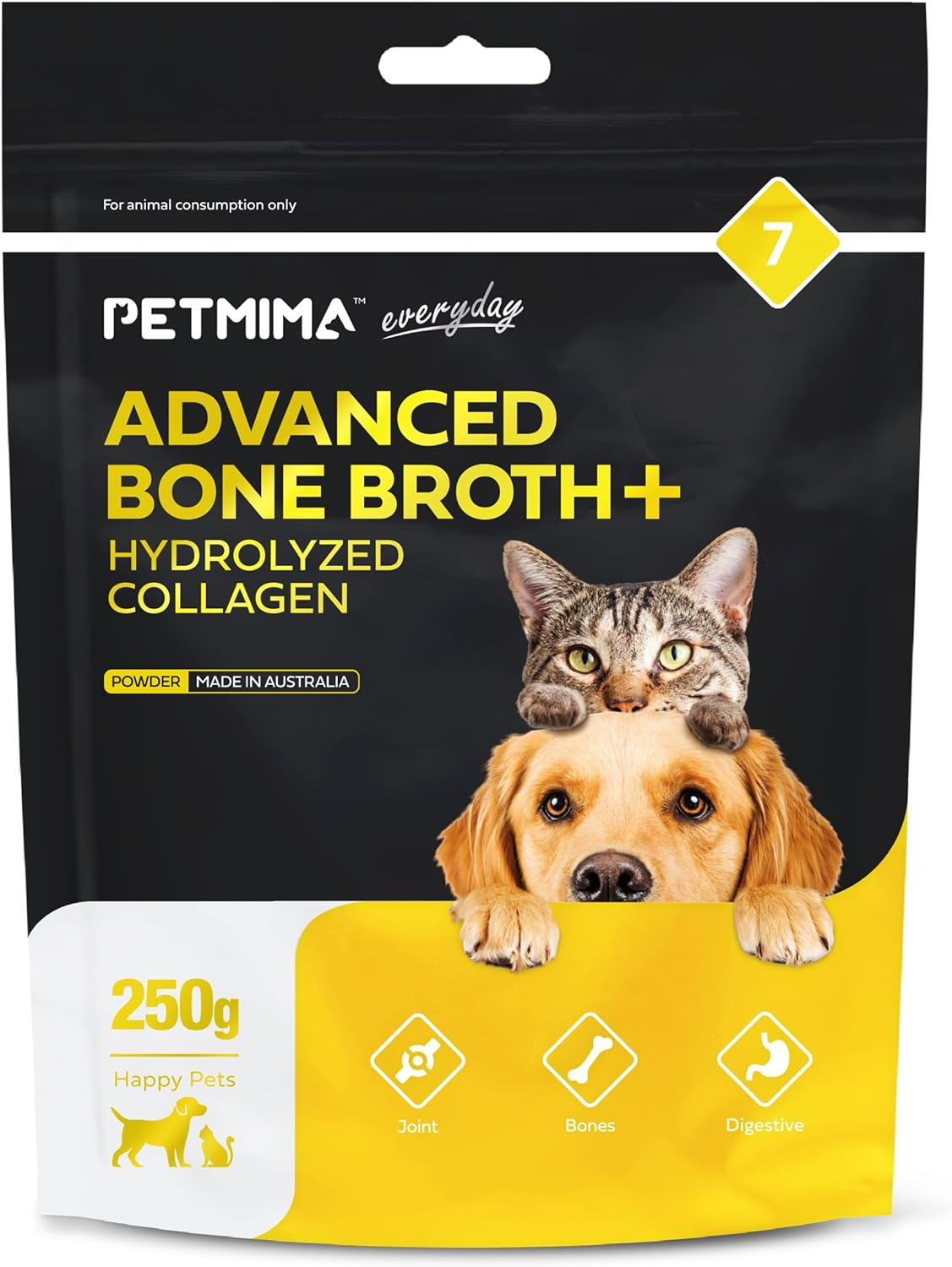 Premium Joint & Digestive Supplement for Dogs and Cats All Breeds & Sizes, Strengthen HIPS, Pain Free Moving, Optimal Nutrition Absorption, Australian Made, 250G Powder (Up to 100 Servings) - Petmima image number 6