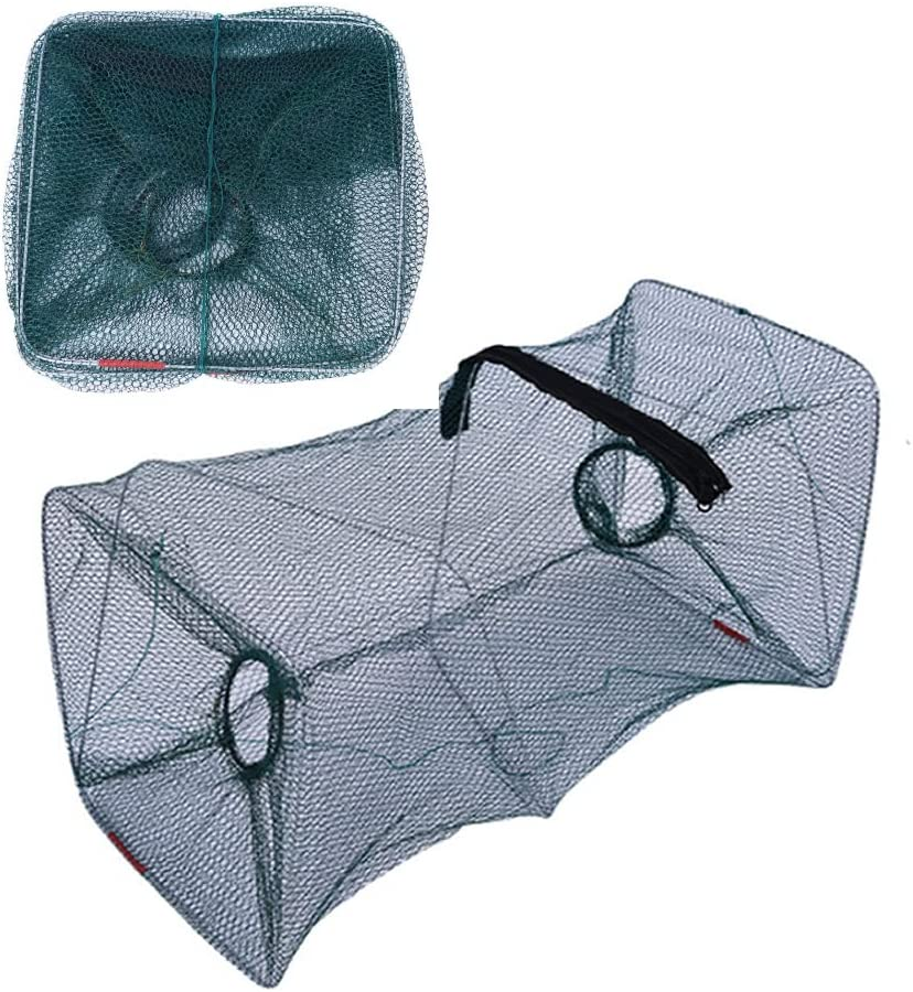 Bait Traps Fishing Nets, Foldable Casting Bait Traps Cage Baits Cast Mesh Trap for Fishes Shrimp Minnow Crayfish Crab Fishing Supplies Tool image number 2
