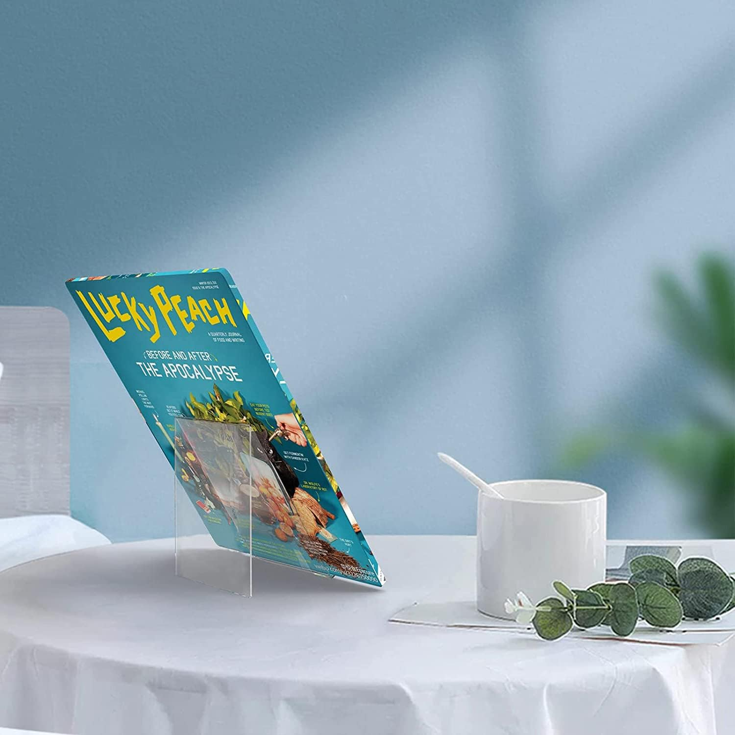 6Pcs Acrylic Book Display Stand Clear Easel with Ledge Tablet Holder for Displaying Books, Pictures, Notebooks, Cds, Artworks, Etc image number 3