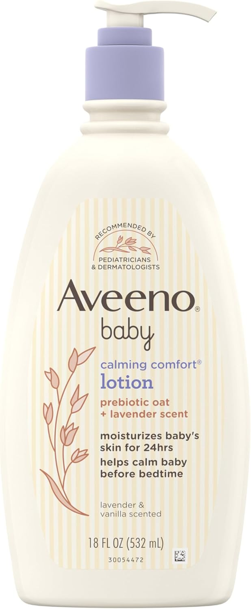 Aveeno Baby Calming Comfort Moisturizing Lotion with Lavender, Vanilla and Natural Oatmeal, 18 Fl. Oz image number 1