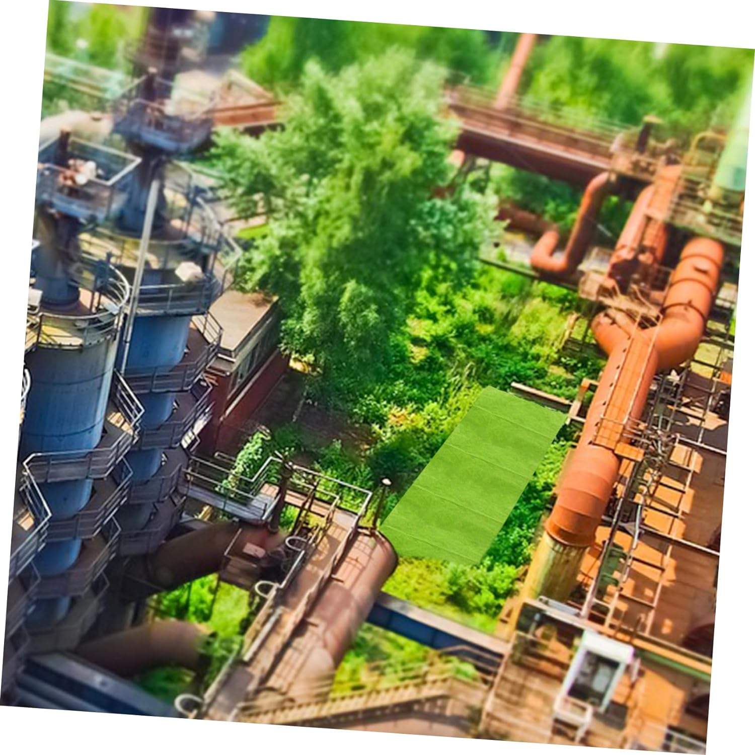 Toddmomy Artificial Turf Fake Grass Mat for DIY Model Scenery, Yellow-Green 25X25Cm Sturdy Plastic Lawn Mat for Sand Table Background Craft Supplies