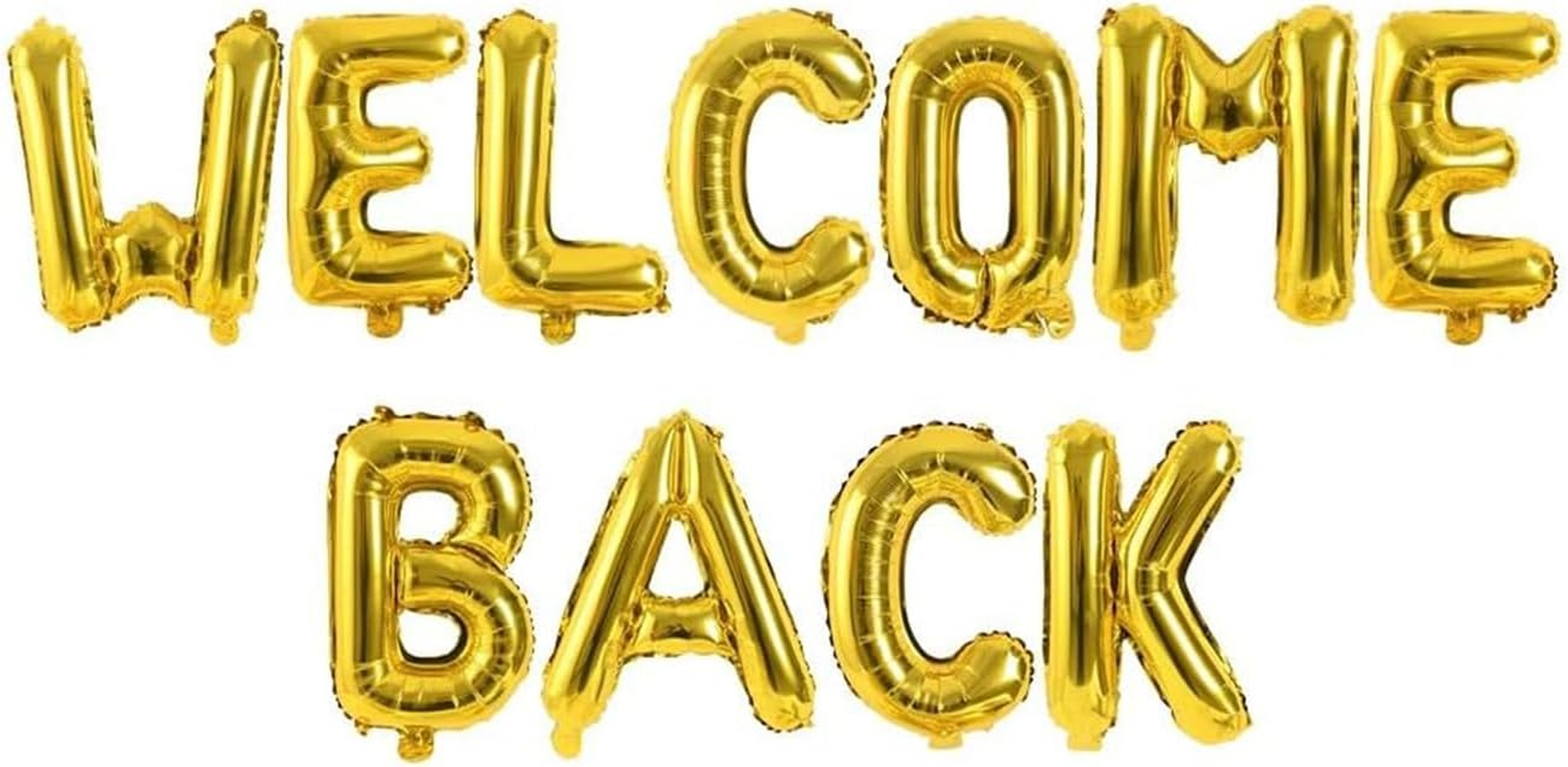 Welcome Back Balloons Gold Welcome Back Banner Welcome Back Balloon Banner for Back to School Party Supplies Classroom Home Decor Decorations image number 3