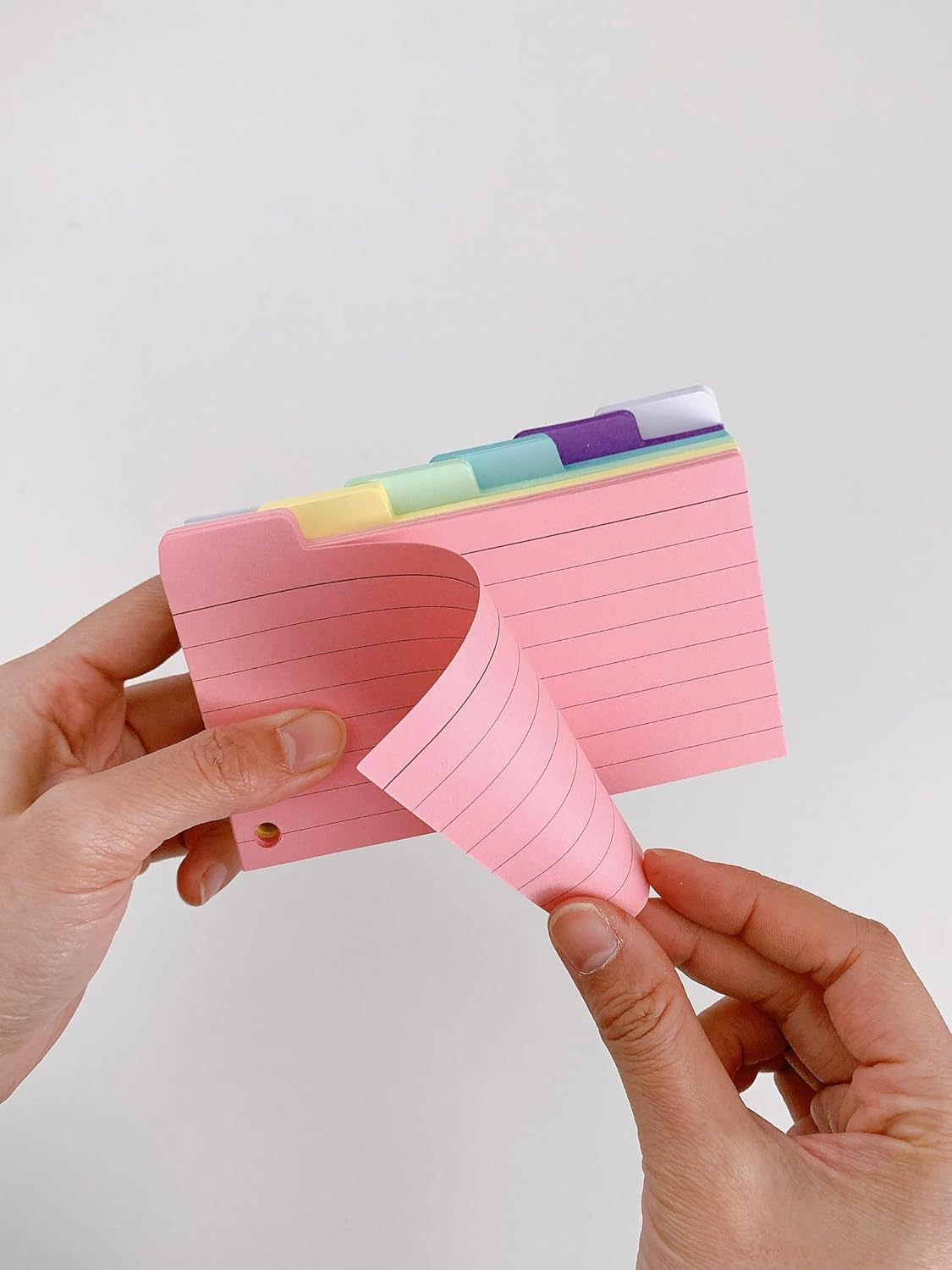 Index Card Holder Set, 3X5" Index Card Organizer Box with Dividers, Business, Recipe, or Note Card Storage Boxes for Home Office Flashcard image number 6