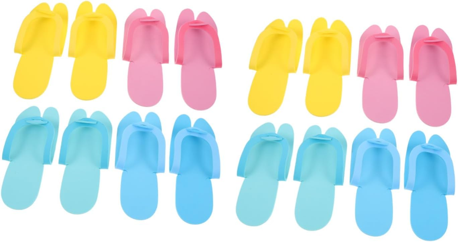 FOMIYES 8Pairs Disposable Slippers for Hotel Spa Bathing Eva Non-Slip Women Travel Guests Home Use image number 2