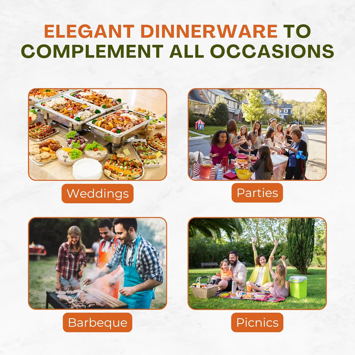 100 Pieces Biodegradable, Disposable Plates Party Paper Plates Set - Mother Nature'S Choice for Bamboo Party Plates | 100% Compostable 15 CM round Small Plate image number 4