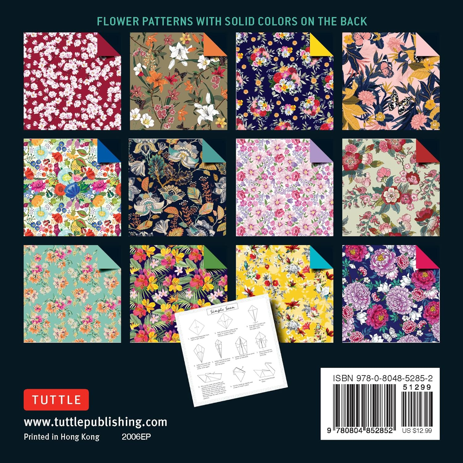 Origami Paper 500 Sheets Flower Patterns 6" (15 Cm): Tuttle Origami Paper: High-Quality Double-Sided Origami Sheets Printed with 12 Different Patterns (Instructions for 6 Projects Included)