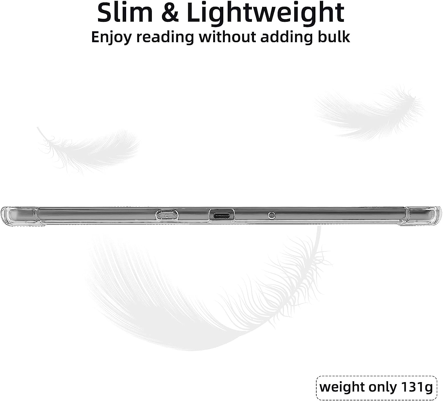 WALNEW Clear Case for 10.2 Inch Kindle Scribe 2024/2022 Released with Pen Holder, Slim Soft Transparent TPU Cover with Enhanced Corners for 10.2&rdquo; Kindle Scribe(Model No. C4A6T4) image number 4