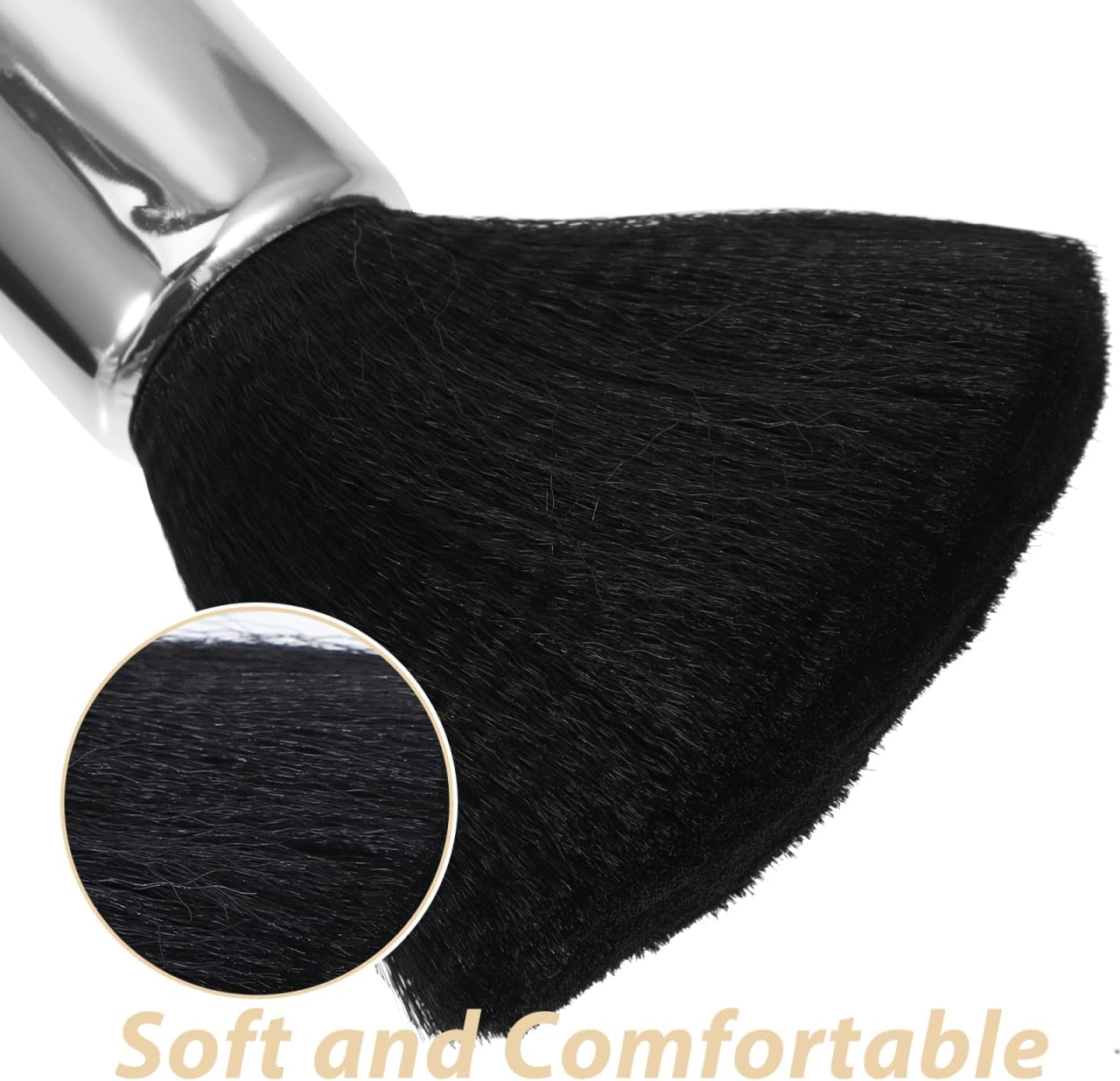 NOLITOY Neck Sweeping Comb Hair Duster Brush with Soft Bristles Ergonomic Handle for Comfortable Use Hair Cleanup Tool for Home and Salon Styling image number 1