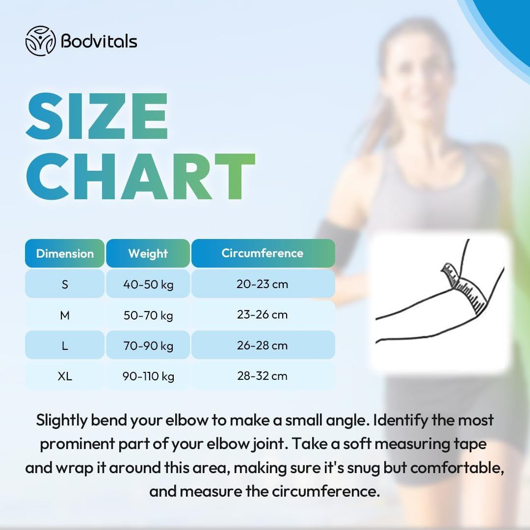 Elbow Compression Sleeve for Men & Women | Elbow Support for Sports, Workouts & Recovery | Breathable & Comfortable | Ideal for Tennis, Golf, Weightlifting, Basketball & Crossfit image number 4
