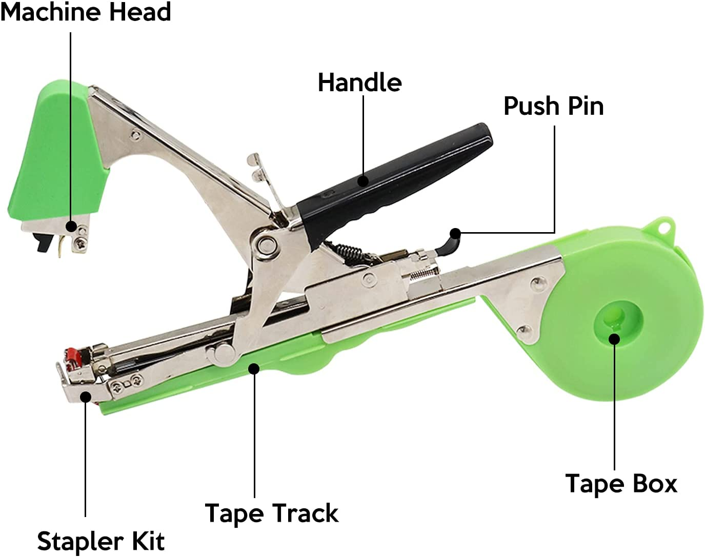 Plant Tying Machine Valuehall Plant Vegetable Hand Tying Binding Machine Tape Tool Convenient Agriculture Plant Tying Machine Tapener Tool with 10 Rolls of Tape for Plants V7G09 image number 4