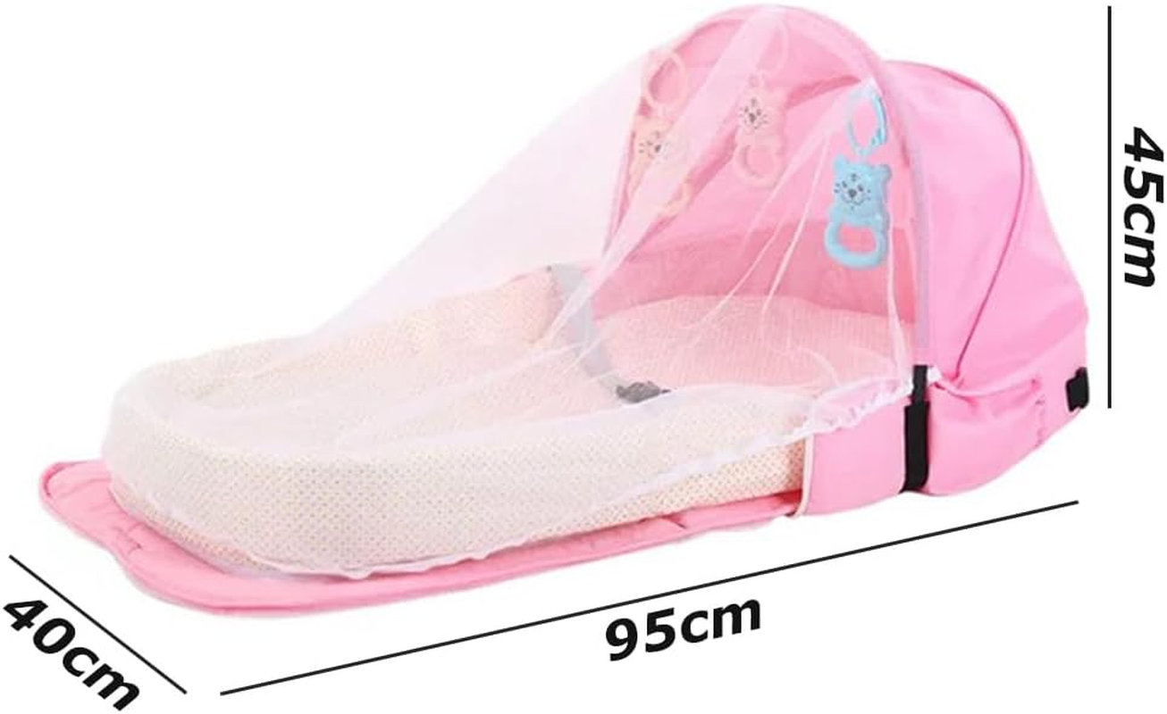 Multifunctional Diaper Storage Container,Travel Backpack,Outgoing Shoulder Bag,Lightweight Travel Pod,Easy to Carry,Detachable Design for Travel,Shopping,Camping (Pink) image number 3