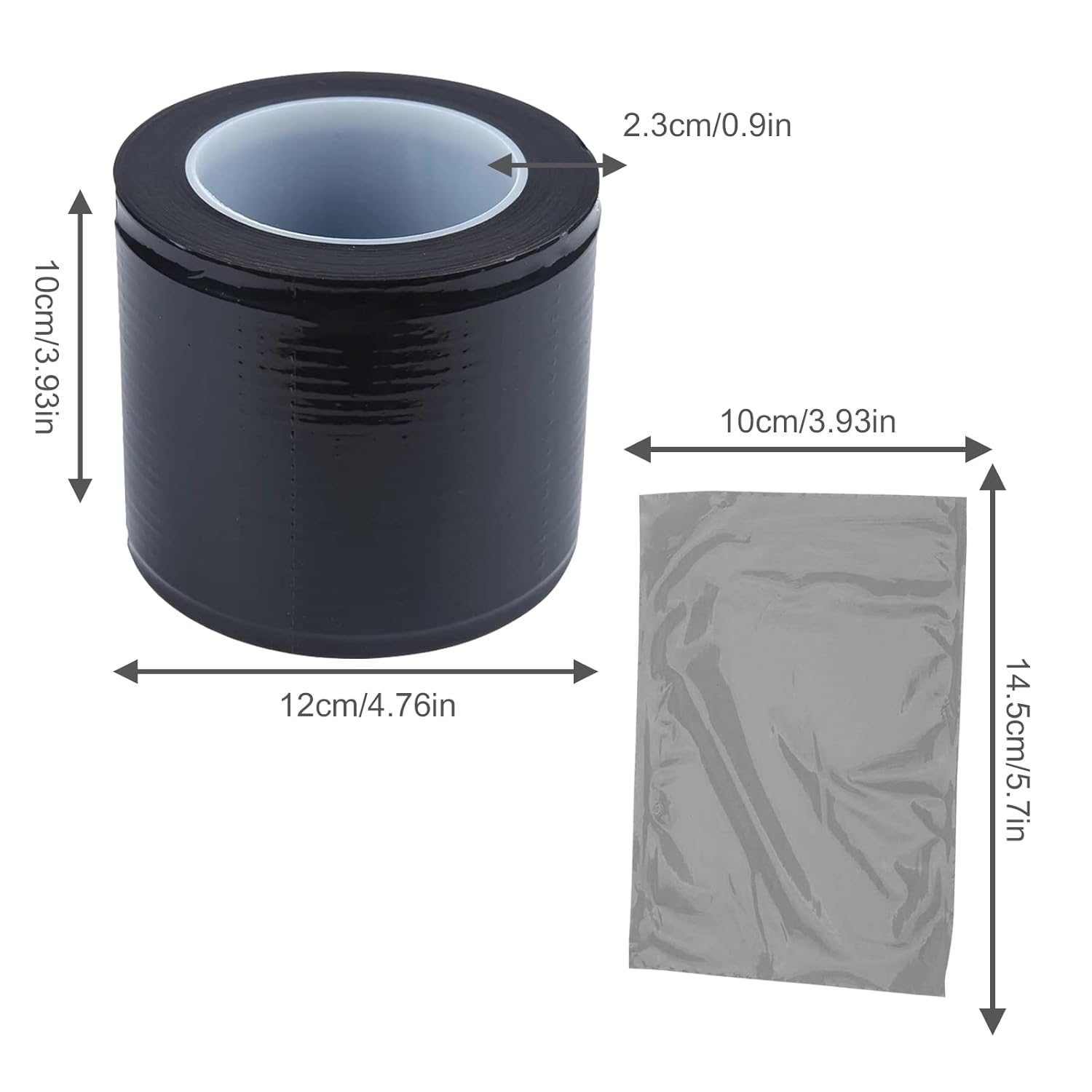 Barrier Film, Disposable Tattoo Barrier Film, Tattoo Cling Film, Barrier Tape, Waterproof Film, Sticky Wrap, Protective Film for Dental Materials, Tattoo Accessories, 1200 Sheets/Roll Film (Black) image number 2