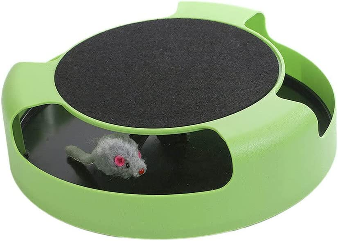 Interactive Cat Toy &ndash; Catch the Mouse Game for Kittens & Cats &ndash; Spinning Mouse Catnip Toy with Claw Sharpening Mat &ndash; Fun Indoor Cat Training Activity image number 5