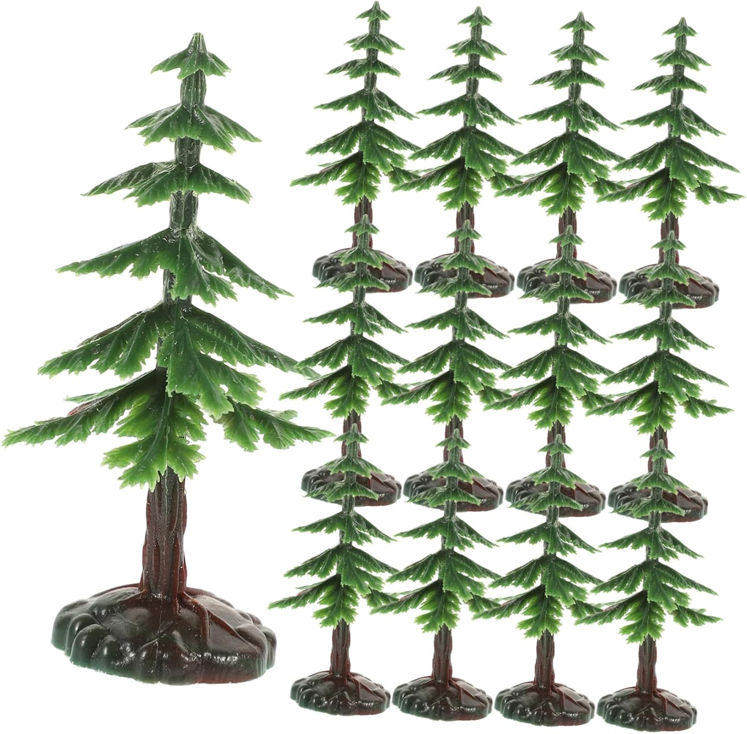 20Pcs Miniature Christmas Tree Artificial Simulation Tree Ornament for Desktop Landscape Decoration Xmas Craft Figurine Set image number 3