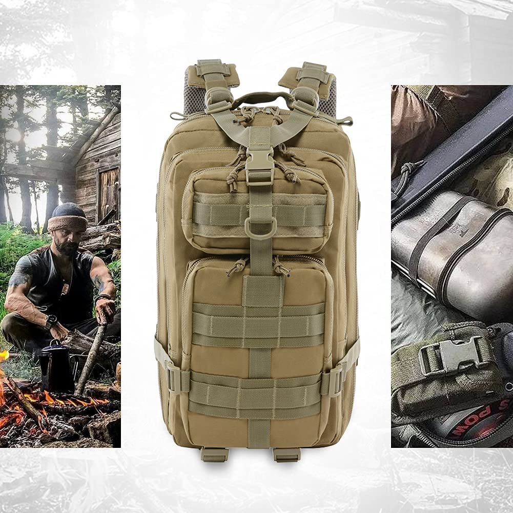 ROARING FIRE Military Tactical Assault Backpack, EDC Outdoor Backpack, Trekking Backpack, 30L Army Rucksack Molle Pack, Go Bag, Get Home Bag for EDC, Tactical Use, Camping, Hiking image number 2
