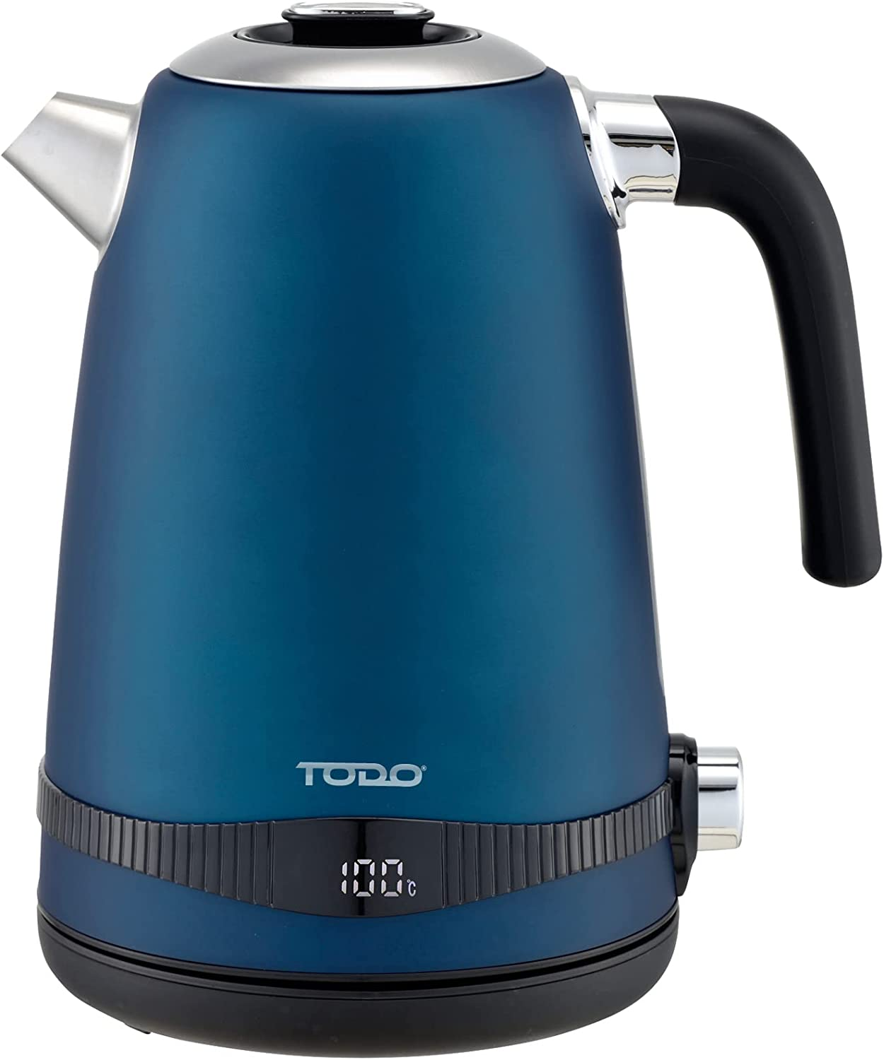 TODO 1.7L Stainless Steel Cordless Kettle Keep Warm Electric Led Water Jug - Blue image number 2