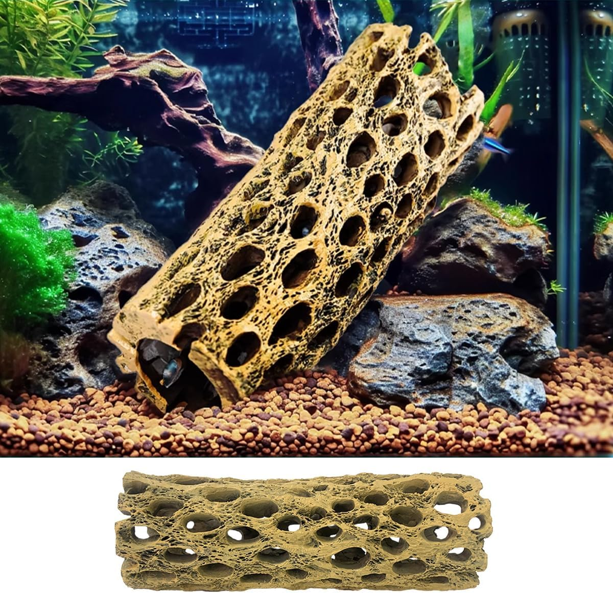 AIMALL Creative Shrimp House Decoration, Resin DIY Climbing Pet Decoration, Aquarium Landscape Castle, Fish and Shrimp Escape House, 4.13In and 6.10In - Large image number 4