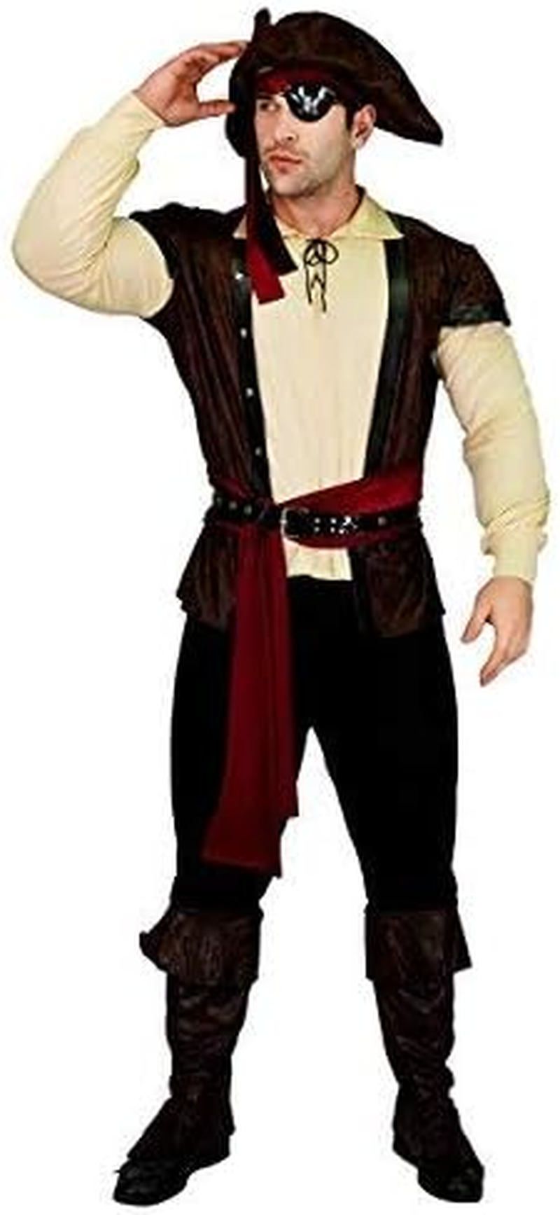 Adult Man'S Rustic Pirate Captain Costume image number 4