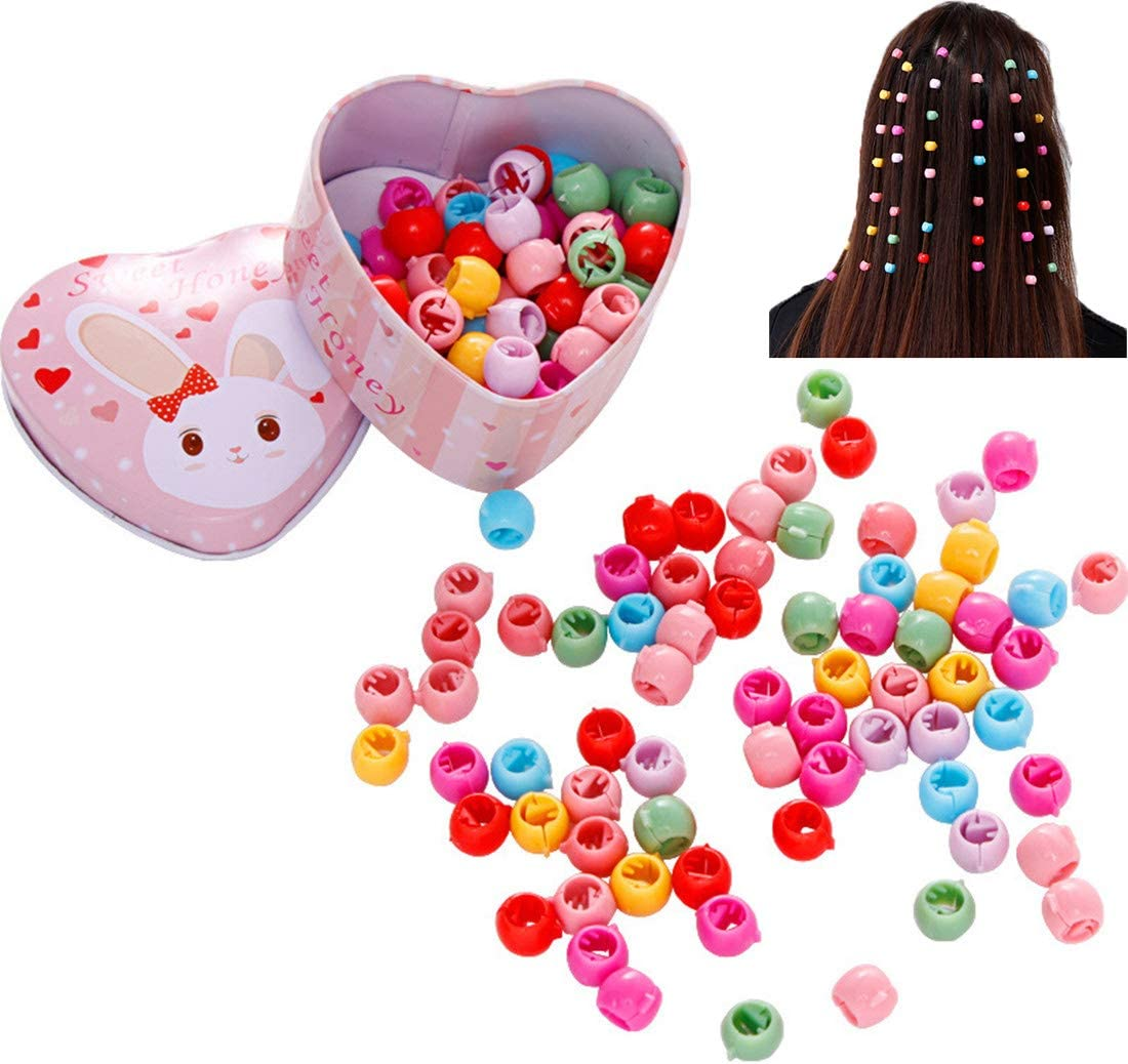 80 Pcs Mini Hair Claw Clips Small Dreadlocks Beads Cuffs Hair Braider for Hair Braiding Tool image number 4