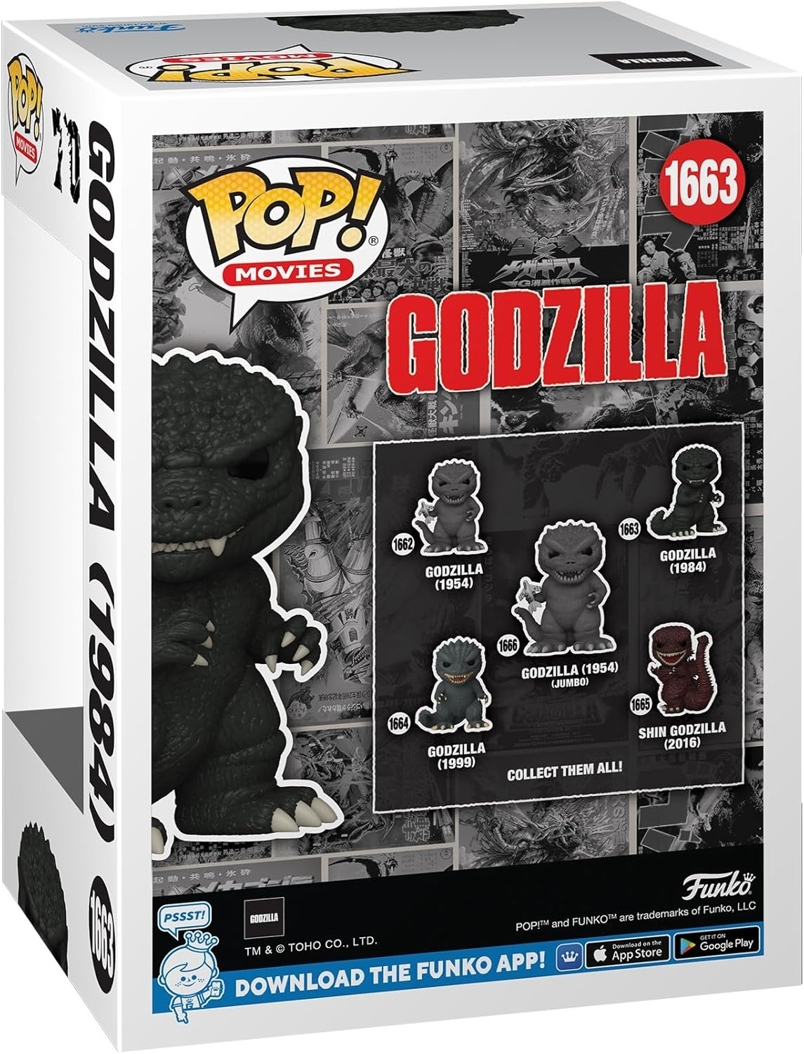 FUNKO POP! Movies: Godzilla - Godzilla 1984, 70Th Anniversary (Styles May Vary) image number 3