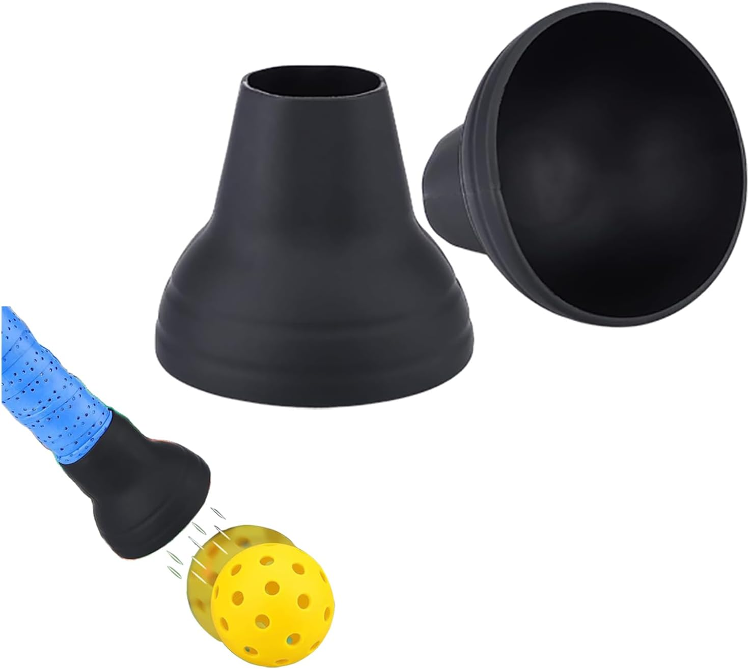 2 Pack Pickleball Ball Retriever Suction Cup, Pickleball Ball Picker Upper Suction Cup Ergonomic Pickup Ball Grabber Picker Ball Pick up Suction Cup Attaches to Pickleball Paddles image number 5