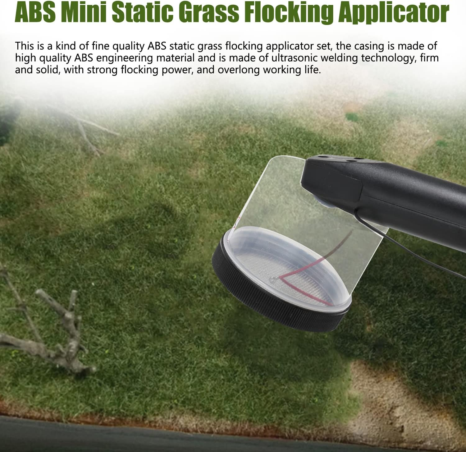 Domary ABS Mini Static Grass Flocking Applicator with Antiskid Handle for DIY Scenic Modelling Sand Table image number 6