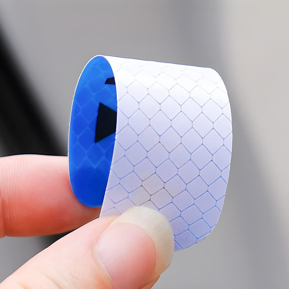 4PCS Reflective Open Warning Stickers for Car Door, Night Visibility Auto Safety Prompt Decals, 3.6 Inch Anti-Collision Protective Strip Tape, Car Accessories Universal for Truck, SUV, Van (Blue) image number 4