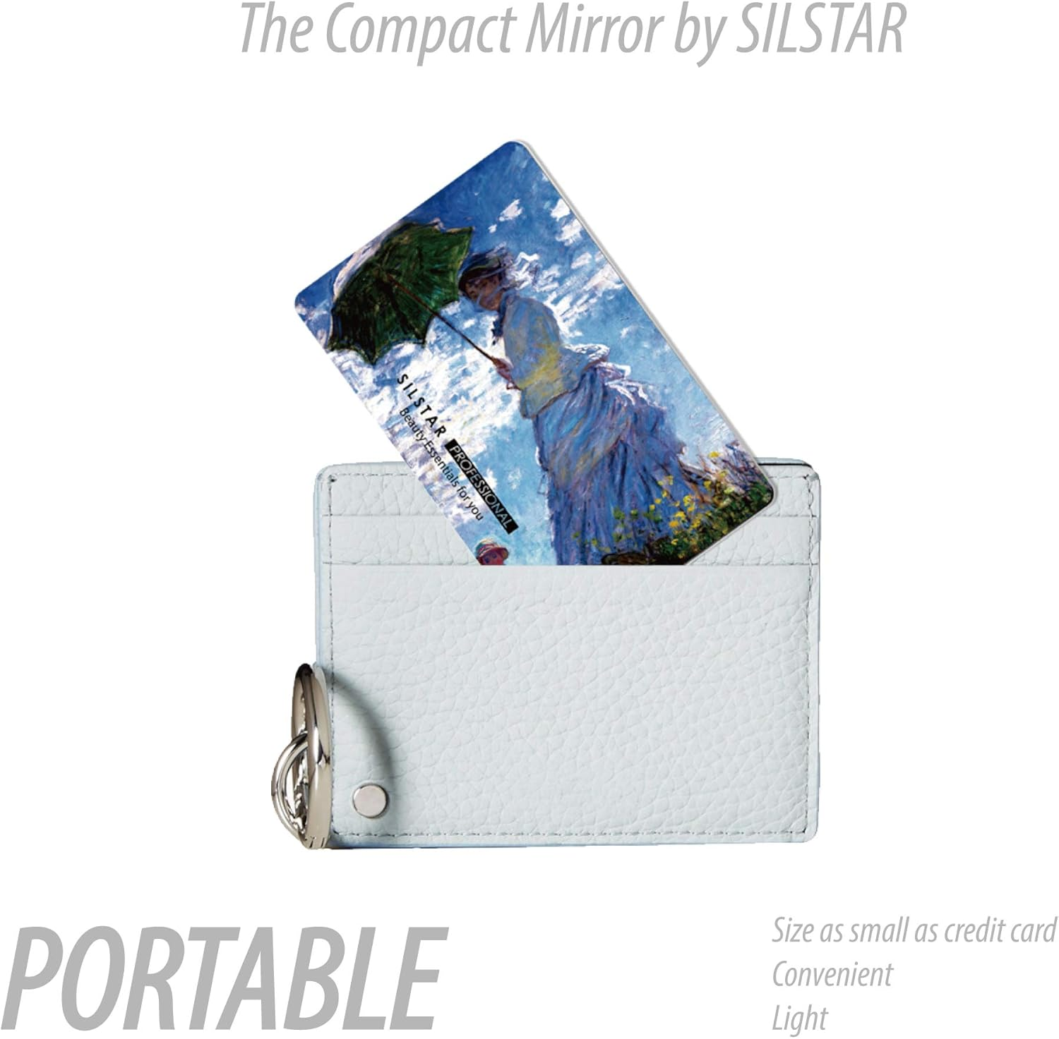 SILSTAR PROFESSIONAL Compact Card Mirror, Unbreakable Acrylic Makeup Mirror, Vanity Mirror Small for Wallet Case, Pocket Mirror_Raja Ravi Varma_Ganapathi 148 image number 2