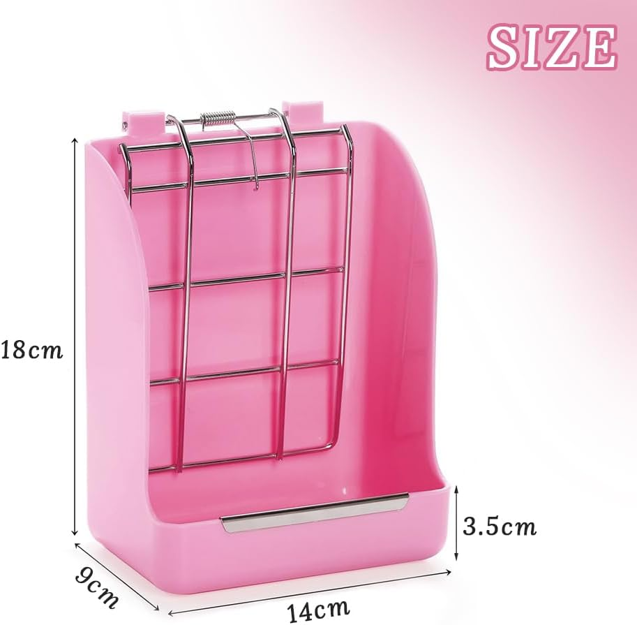 2-Piece Set of Rabbit and Guinea Pig Hay Feeders, Rabbit Hay Rack, Plastic Food Bowl, Hay Food Box, Small Animal Feeder for Rabbits, Guinea Pigs, Chinchillas image number 4
