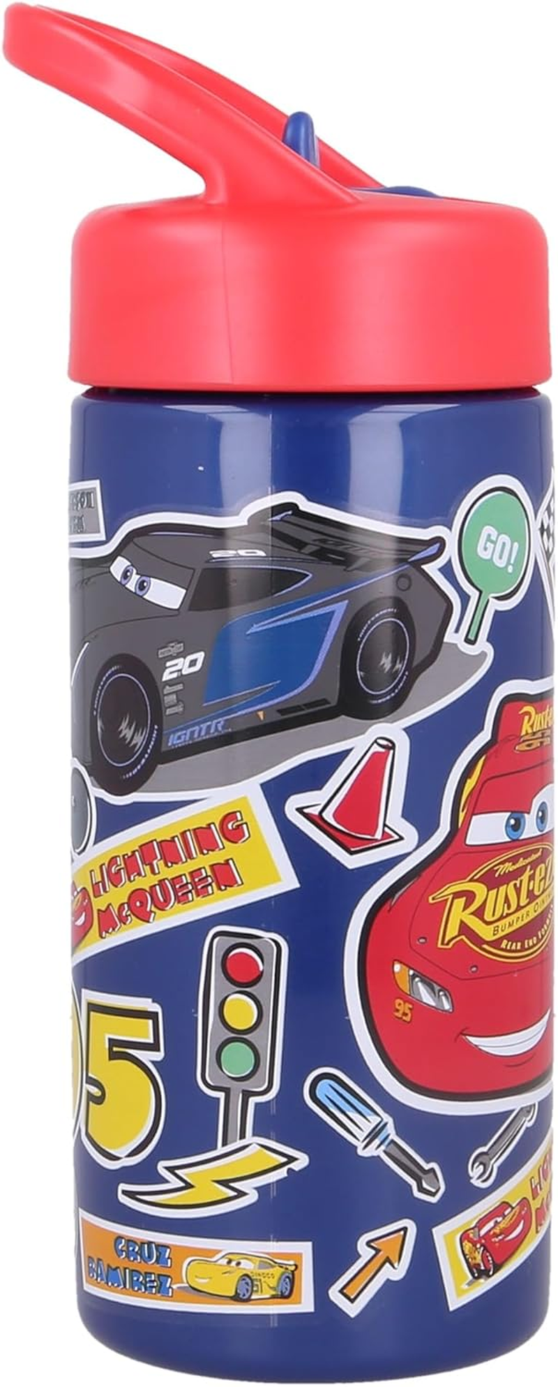 Stor 088808718-49501 Water Bottle, Cars, 410 Ml Capacity image number 3