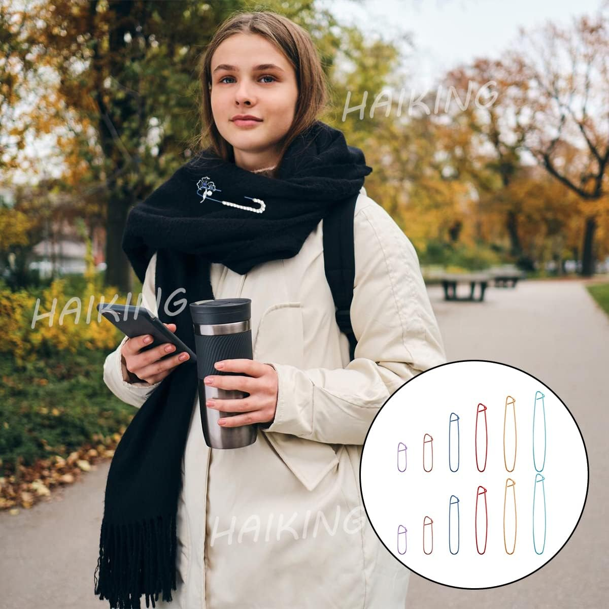 Knitting Tool, 12 Pcs Yarn Stitch Holder for Sweater, Crochet Knitting, Sewing (6 Sizes) image number 2