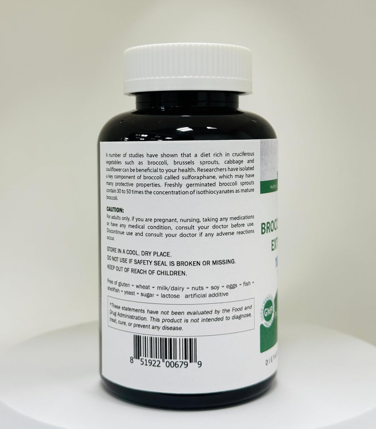 Brieofood Broccoli Sprout Extract 4000Mg Serving - 240 Capsules image number 3