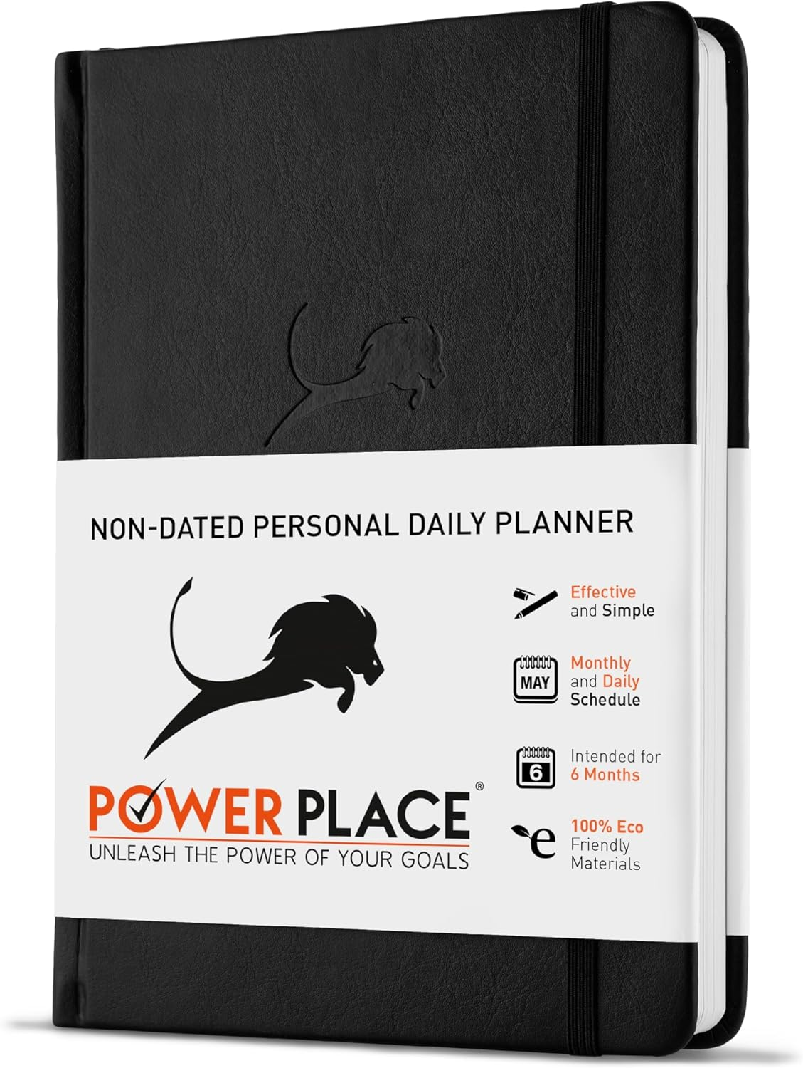 Daily Planner, Calendar and Gratitude Journal to Increase Productivity, Time Management & Happiness - Hardcover, Undated 24-Hour Schedule a Day Life Planner - 6 Months - Guaranteed