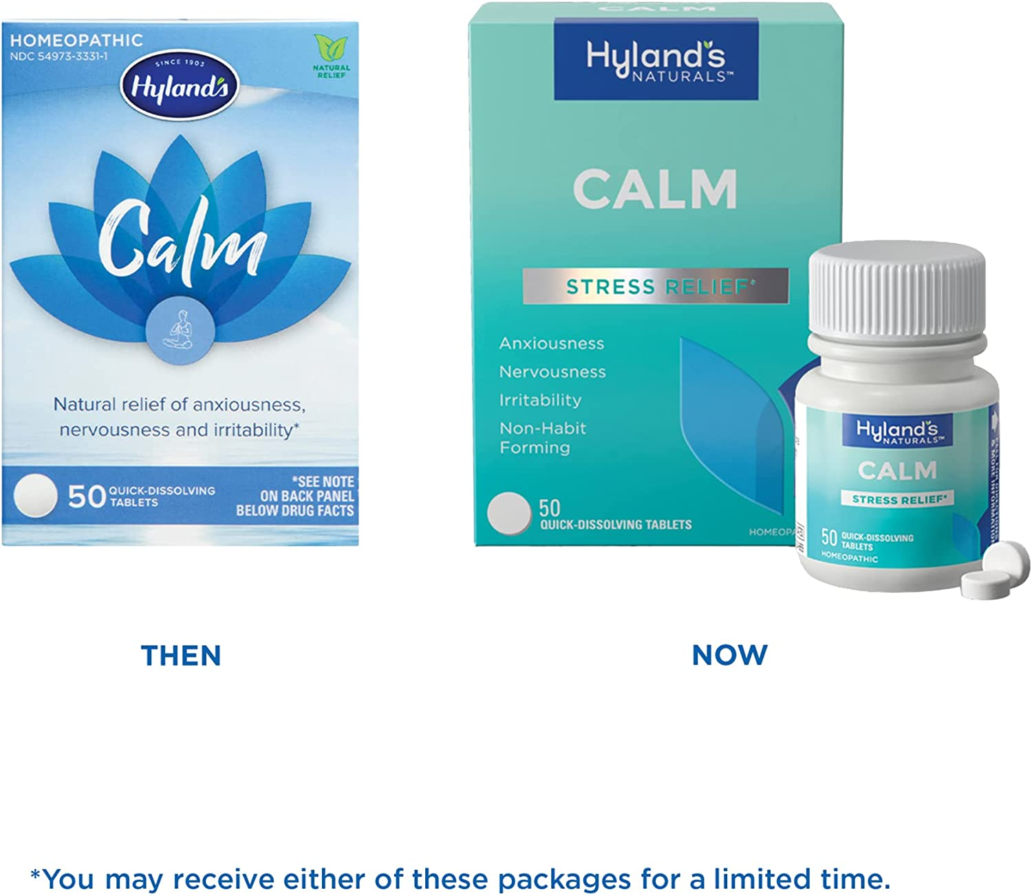 Hyland'S Calm Tablets, Anxiety and Stress Relief Supplement, Natural Relief of Anxiousness, Nervousness, and Irritability, 50 Count image number 5