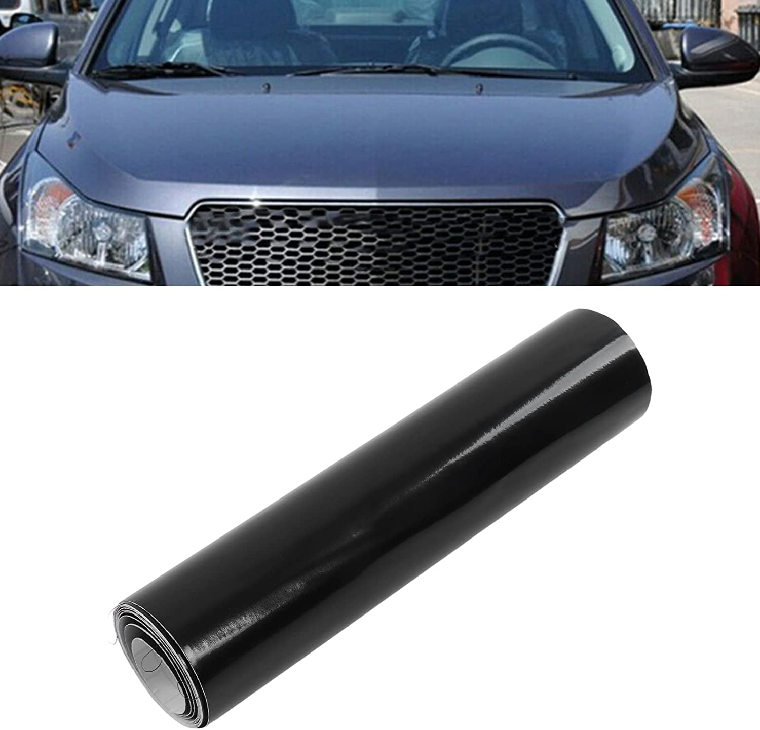 Car Windscreen Sunstrip, Gloss Black Universal High Performance Practical Heatproof Windshield Sunstrip Sticker 140X20Cm for Automobiles image number 5