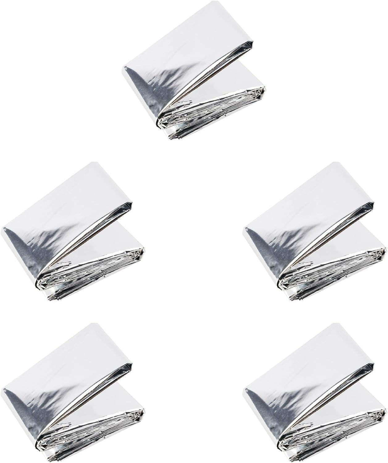 5Pcs Emergency Thermal Blankets,Survival Reflective Thermal First Aid Foil Blanket for Outdoor,Emergency Thermal Blanket,Survival Reflective Thermal First Aid Foil Blanket Emergency Blanket,210X130Cm image number 1