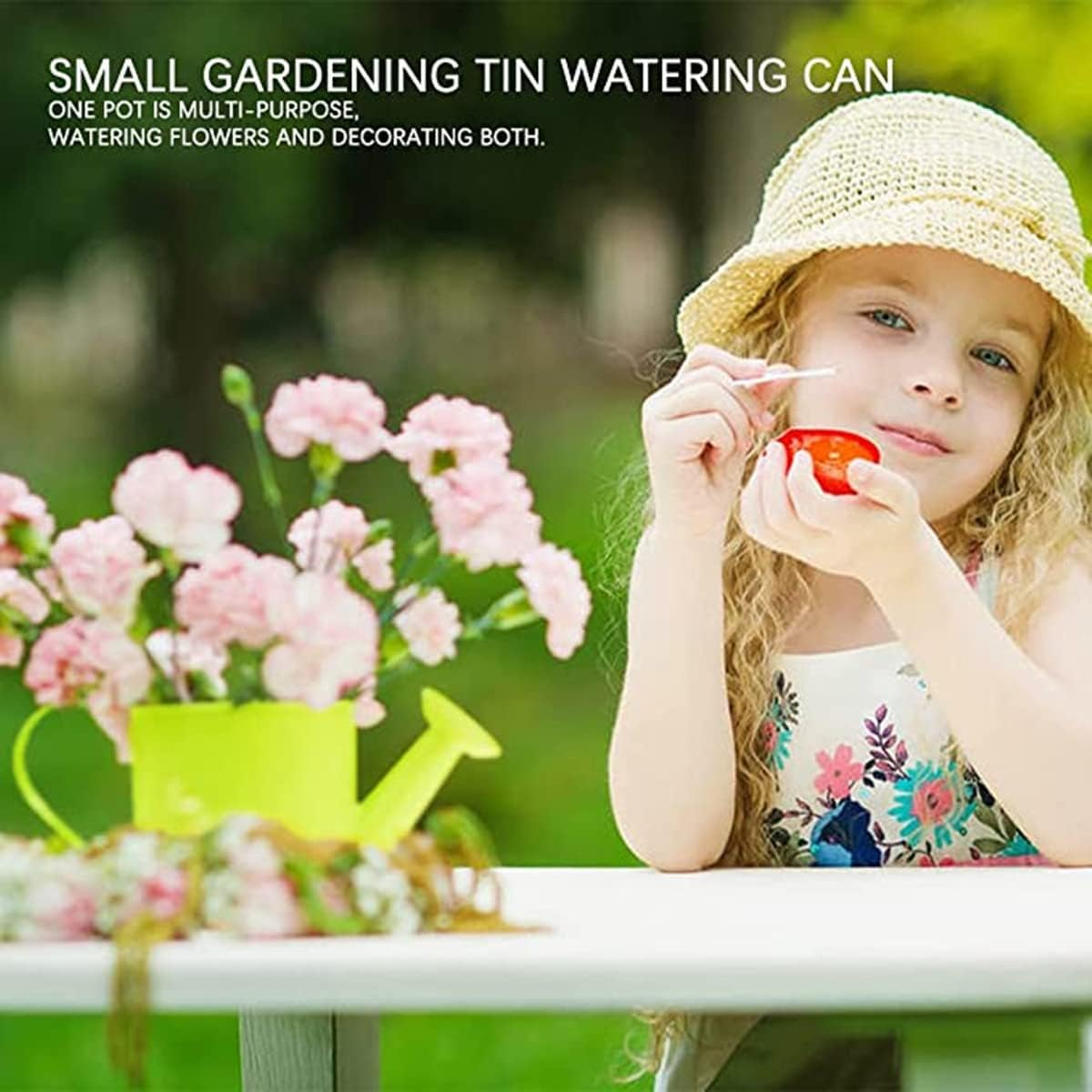 Watering Can for Kids ，Small Water Can for Boys and Girls, 600Ml-Yellow image number 1