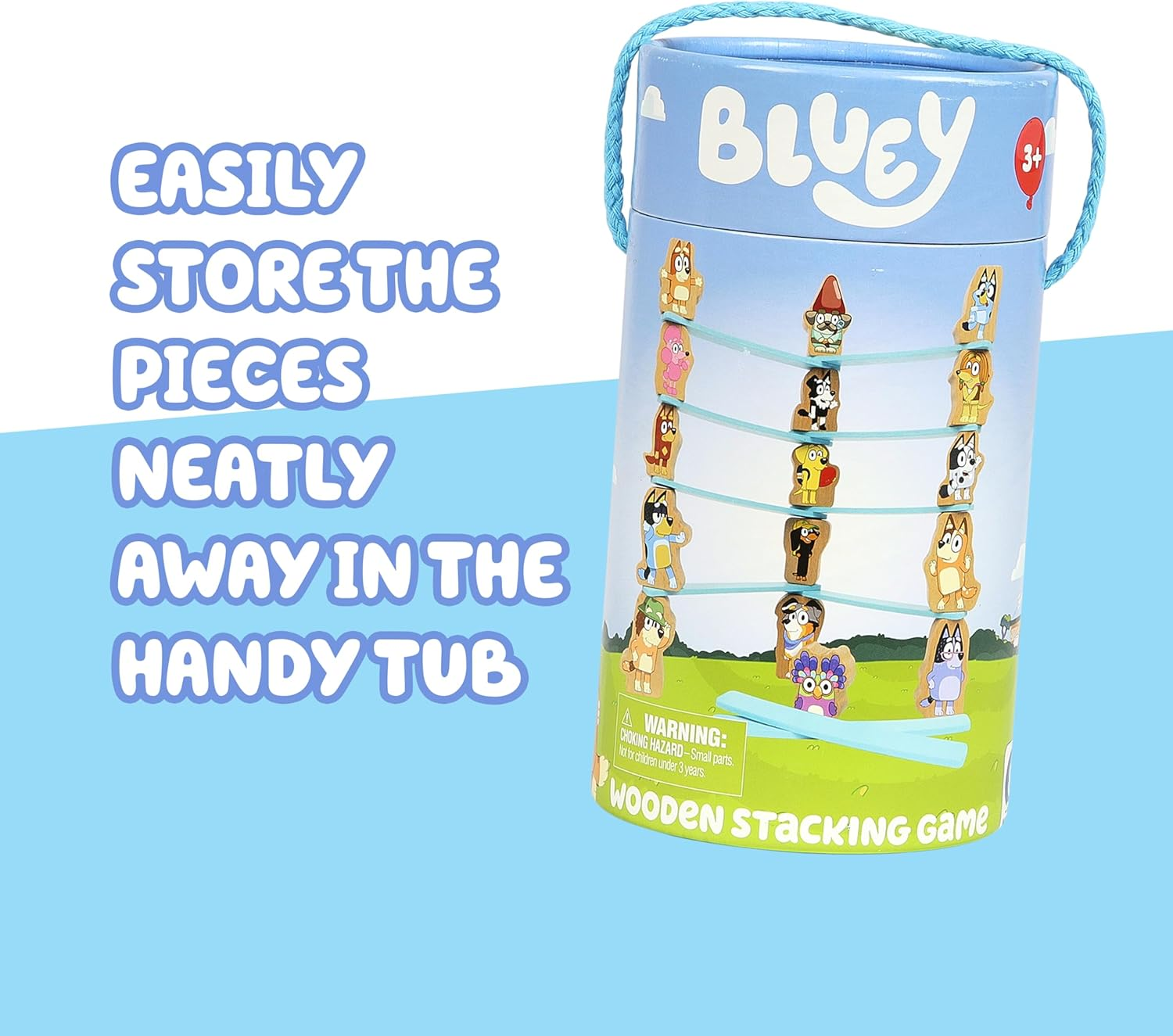 Bluey Wooden Stacking Game 26-Piece Activity Toy Playset image number 1