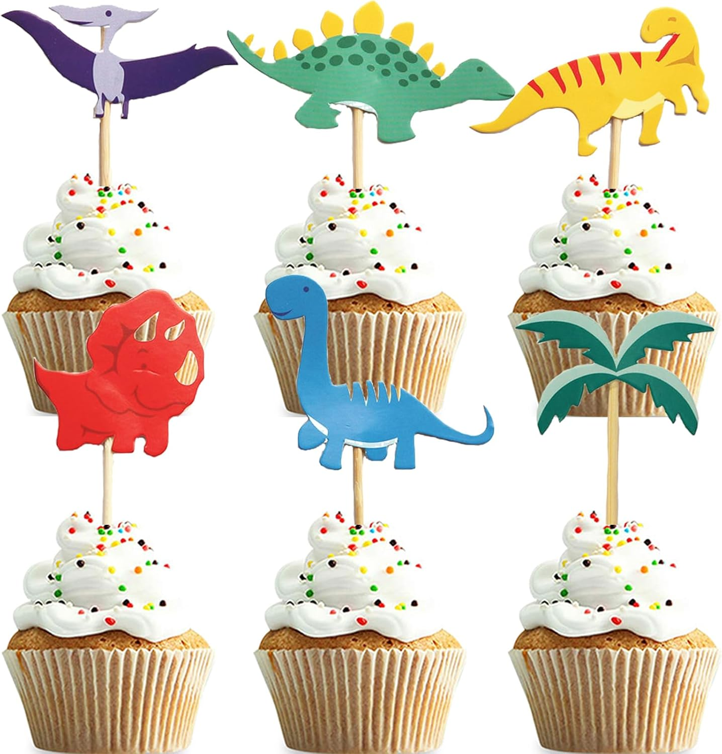 Pet Dog Cupcake Toppers, 24 PCS Pet Dog Themed Birthday Party Supplies,Baby Shower Party Decorations