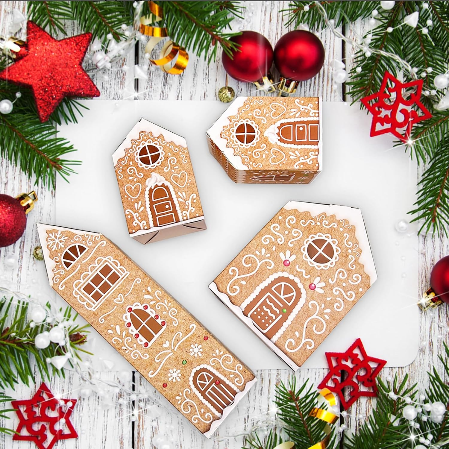 Christmas Advent Calendars 2024, Cardboard Treasure Boxes with 1-24 Number Stickers Christmas Countdown Calendar for Kids Xmas Holiday Chrismas Decorations