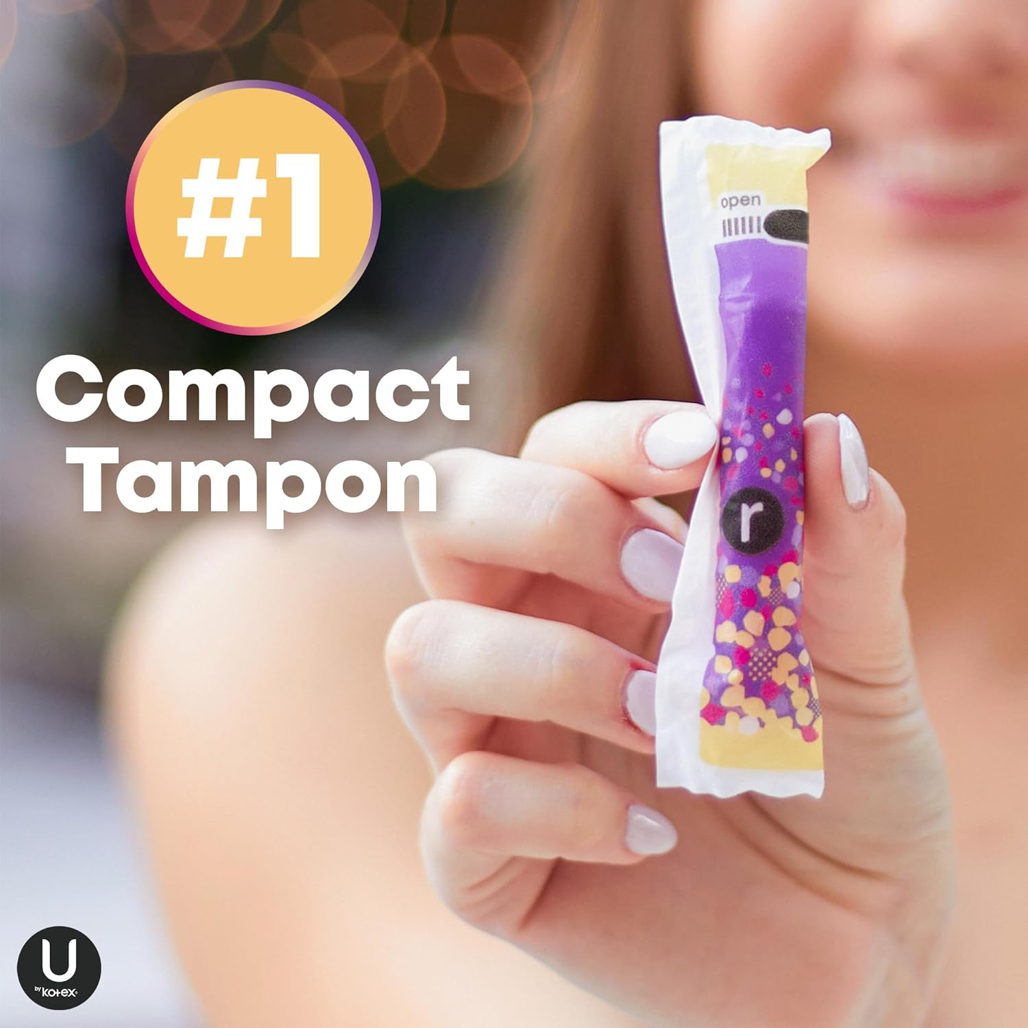 U by Kotex Click Compact Tampons, Regular Absorbency, Unscented, 45 Count (Packaging May Vary) image number 1