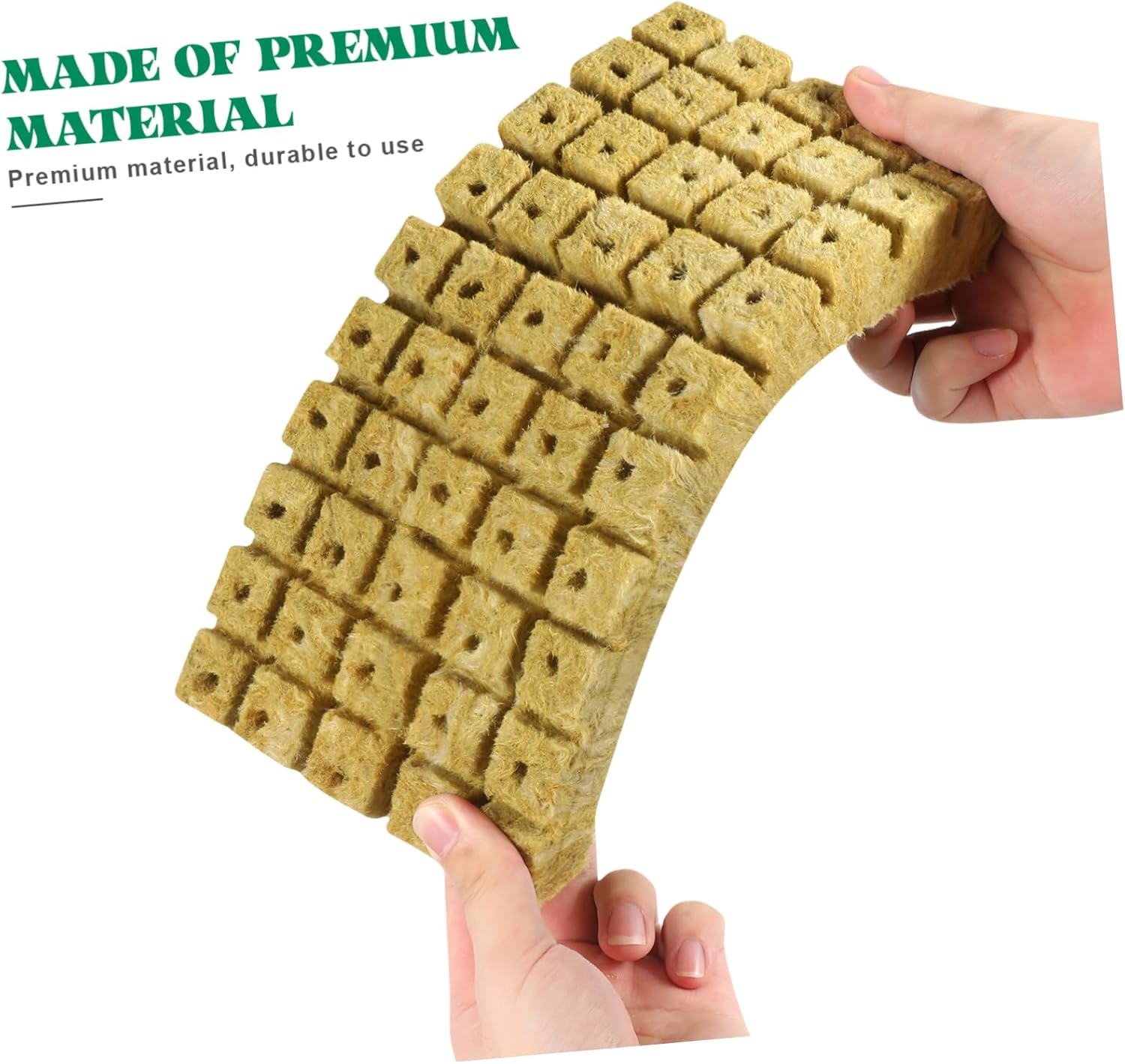 CANIGHT 100Pcs Hydroponic Grow Cubes Plugs for Indoor and Outdoor Gardening 25X25X30Mm Nutrient Blocks for Soilless Cultivation Compatible Hydroponic Systems image number 5