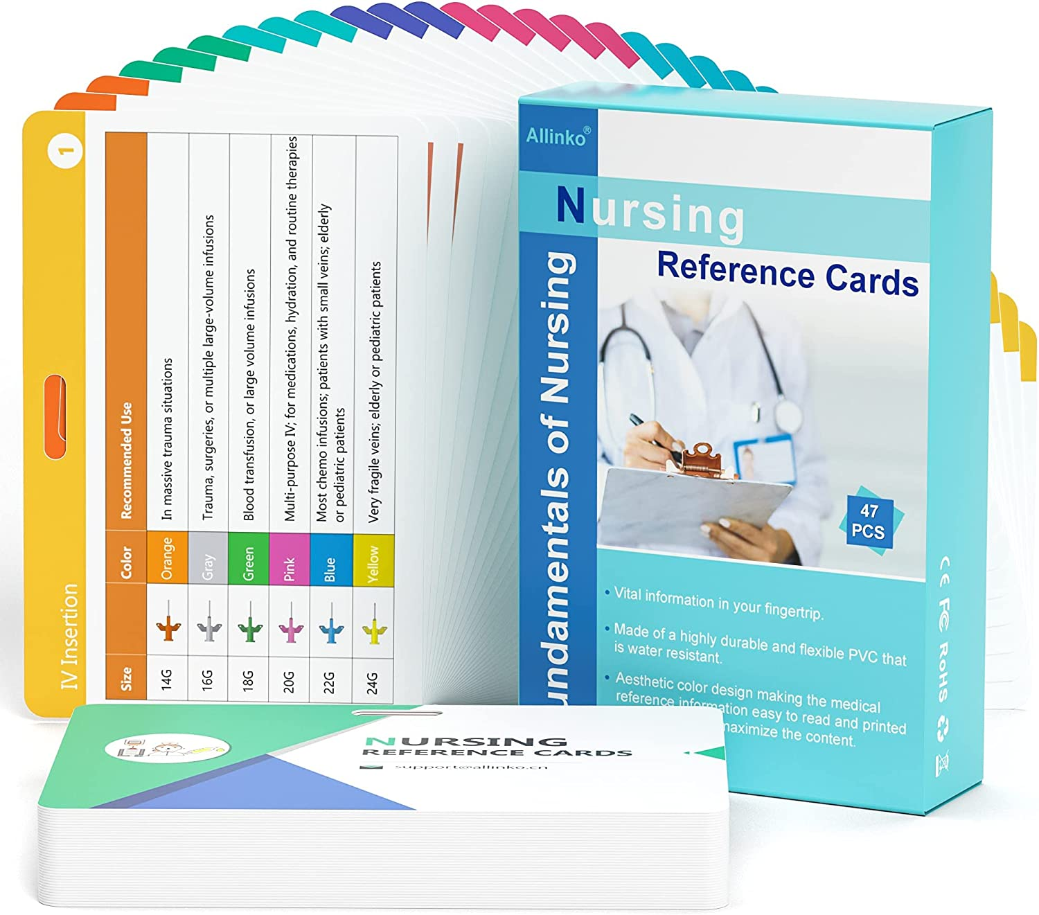 49 Nursing Badge Reference Cards, Nursing School Essentials for Students, Bonus Cheat Sheets - Include Pharmacology, Respiratory, EKG, OB/L&D, Pediatrics, Endocrine, Neurology image number 5